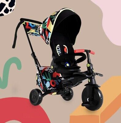 SsmarTrike Kelly Anna STR7 Explore 6-in-1 Folding Toddler Tricycle with Stroller