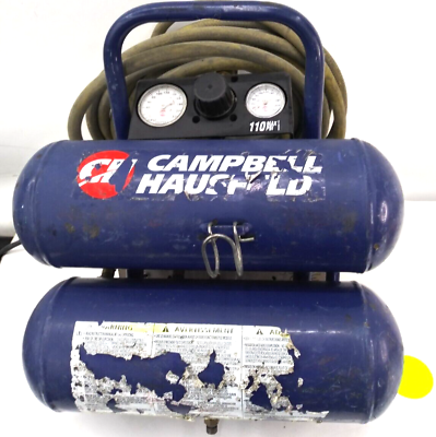 CAMPBELL HAUSFELD AIR COMPRESSOR W AIR HOSE TESTED WORKS