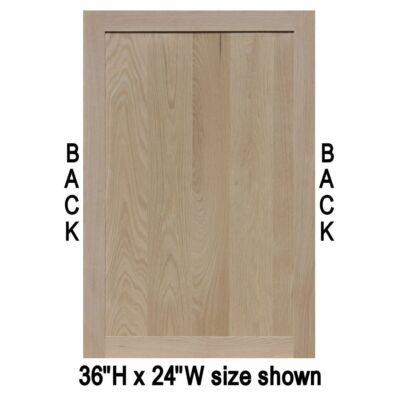 Unfinished Oak Square Raised Panel Cabinet Doors (25"H & Up)