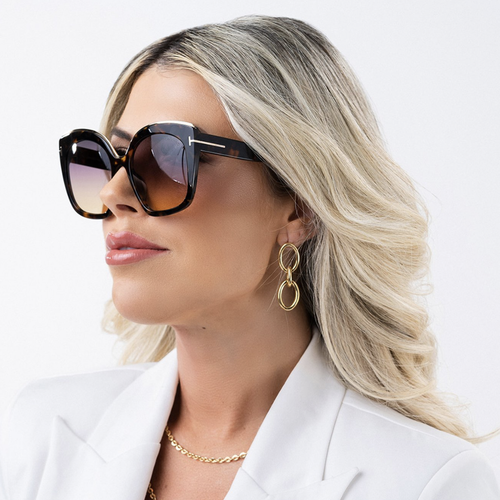 TOM FORD TOM FORD FT0944-55B-55 COLOURED HAVANA SUNGLASSES