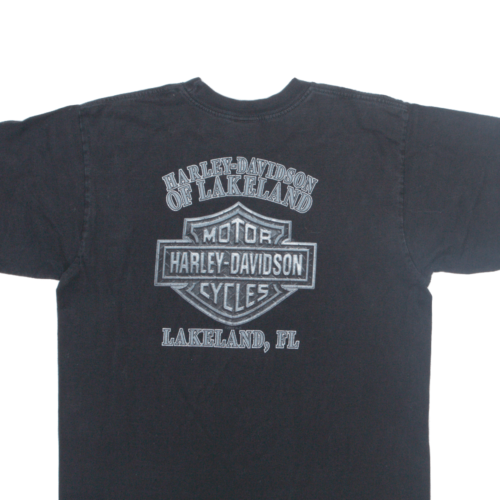 HARLEY DAVIDSON Motorcycles Mens Biker T-Shirt Black L - Picture 4 of 8