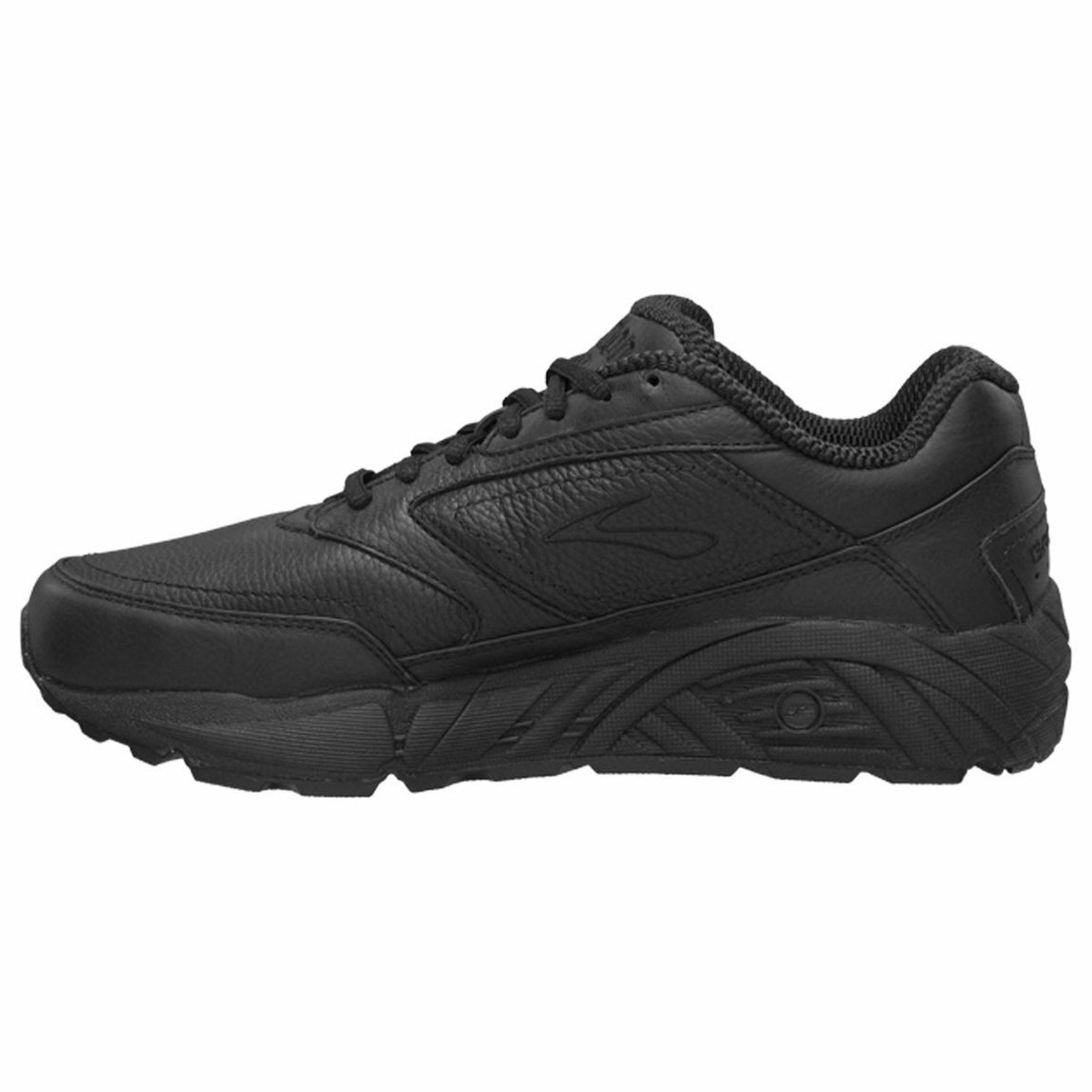 Pre-owned Brooks Addiction Walker 1100391b001 Black Leather Walking Shoes, Men's Size 9 B