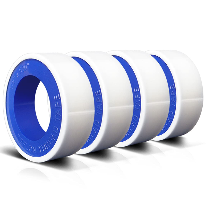 4 Rolls 1/2 Inch(W) X 520 Inches(L) Teflon Tape,For Plumbers Tape,Ptfe Tape,Sea