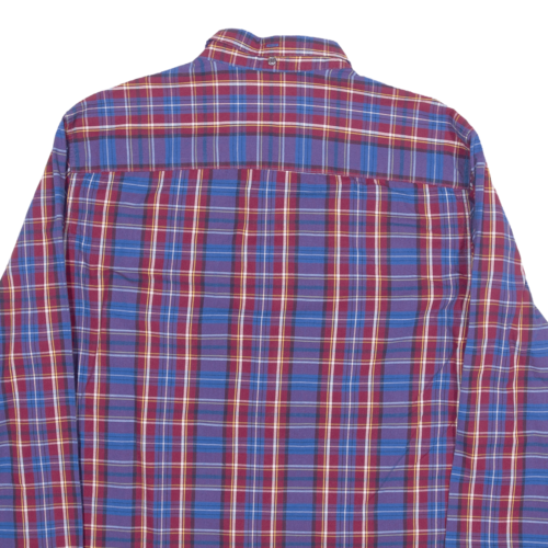 LYLE & SCOTT Shirt Purple Check Long Sleeve Mens M - Picture 4 of 6