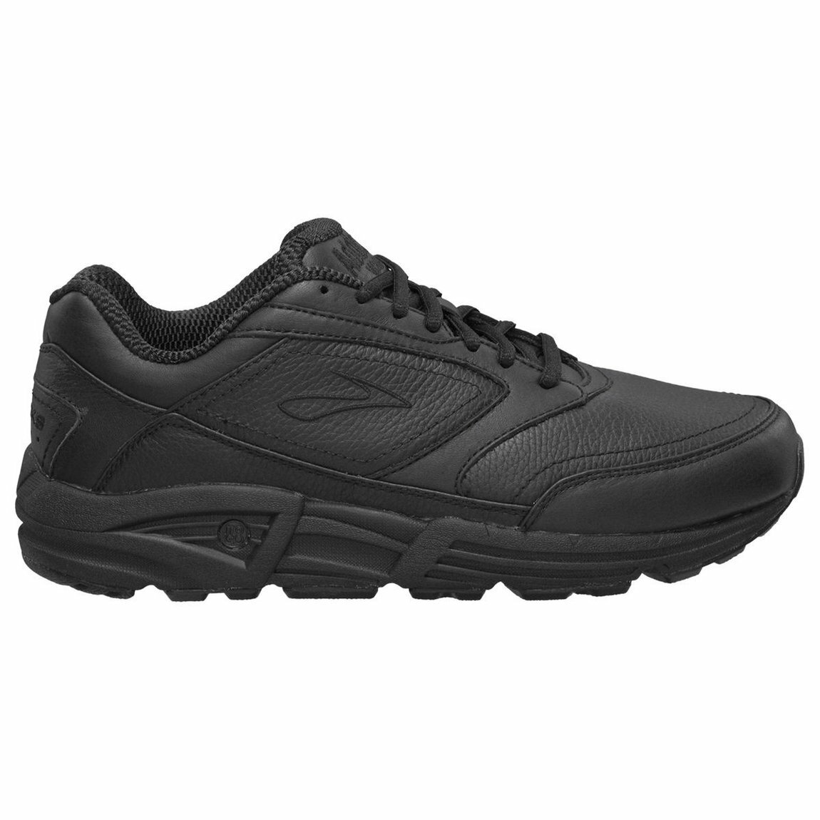 Pre-owned Brooks Addiction Walker 1100391b001 Black Leather Walking Shoes, Men's Size 9 B