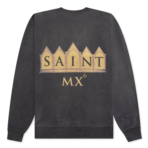 Pre-owned Saint Michael Face Crewneck Sweatshirt Black