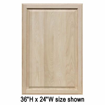 Unfinished Oak Square Raised Panel Cabinet Doors (25"H & Up)