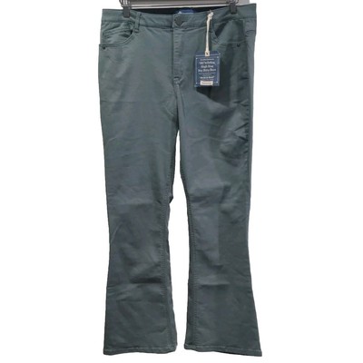 Democracy AbSolution Itty Bitty Bootcut High Rise Jean Size 14 Petite Gray/Green