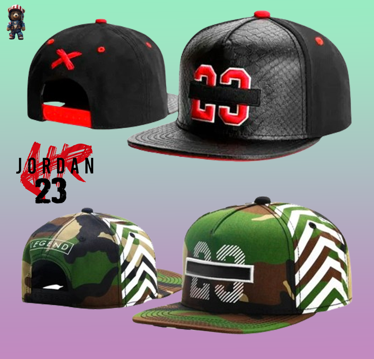 【Paragraph】22SS★ Season 7 Basic Ball Cap (No.23) Number 23 Snapback Basketball Legend MJ Premium Quality