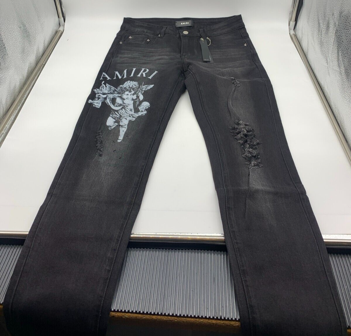 Pre-owned Amiri Cherub Black Jeans Size 32