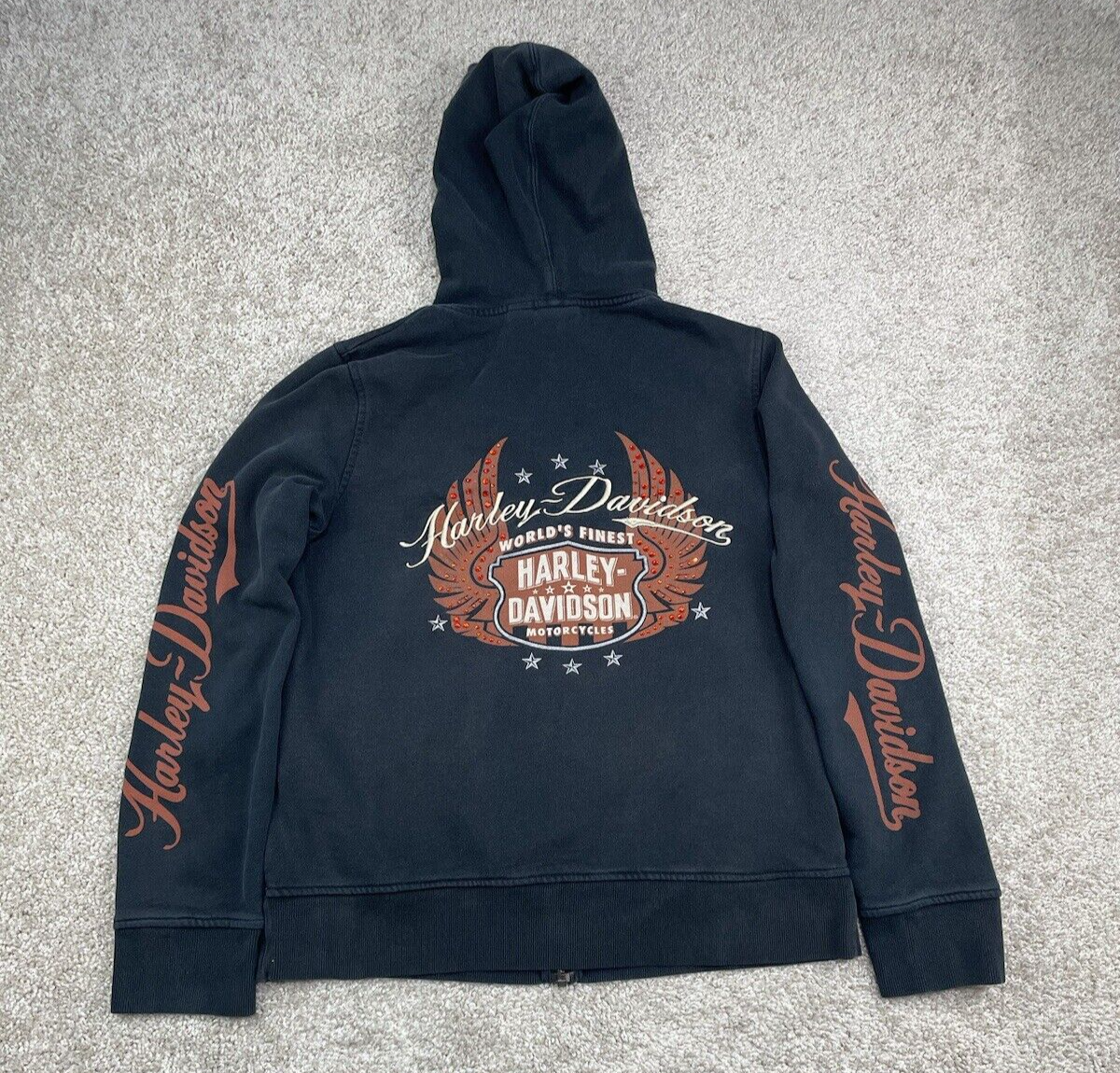 y2k✨️ Harley Davidson 105周年 ジップアップ パーカー人気