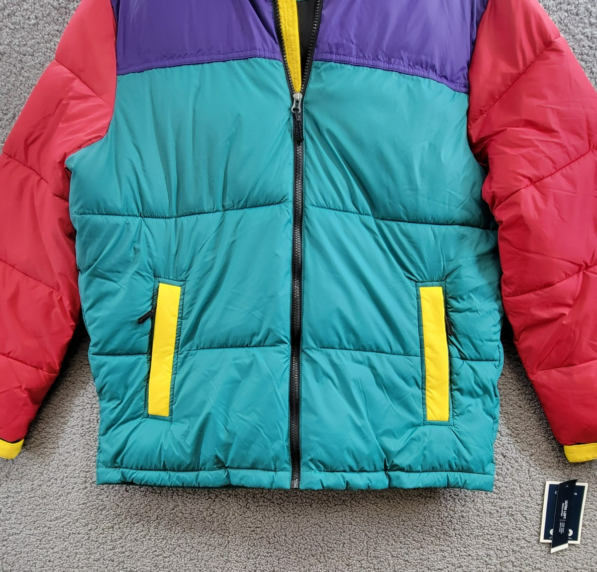Club Room Colorblocked Quilted Full-Zip Puffer Jacket Men's L Multi Long Sleeve - Picture 4 of 19