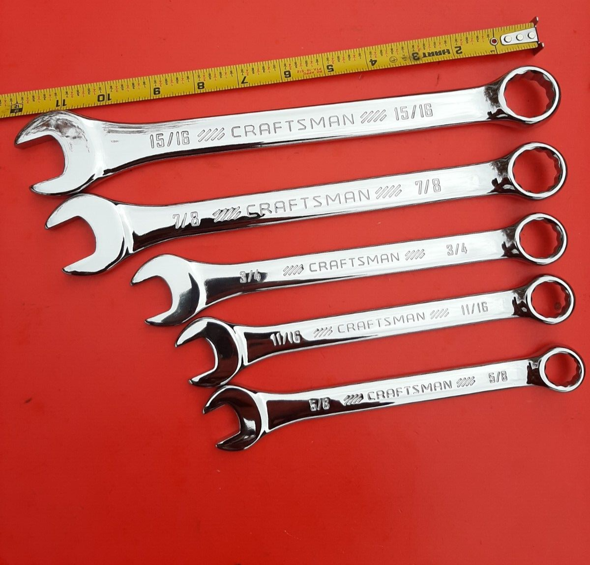 NEW CRAFTSMAN 23 Piece FULL POLISHED SAE & METRIC Combination Wrench set