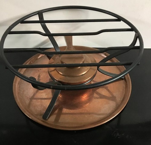 Vintage Landert Fondue Pot And Swiss Made Copper Fondue Set