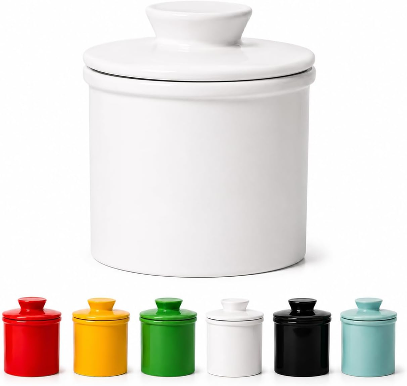 French Butter Crock for Counter with Water Line French Butter Dish for Counter (