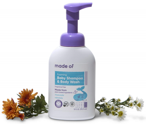 MADE OF Foaming Organic Baby Wash and Shampoo - for Sensitive Skin and Baby Wash
