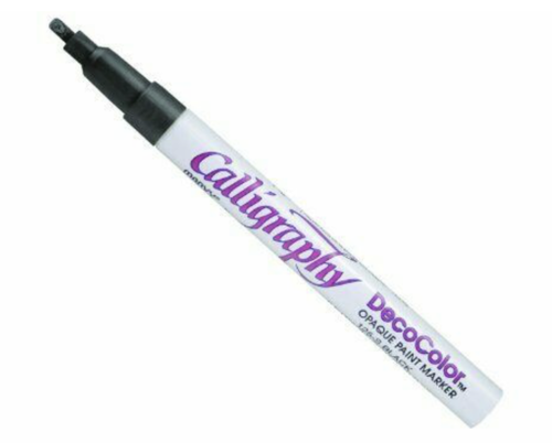 UCHIDA Marvy Chisel Point Pen Tip Calligraphy Paint Marker Art Supplies, Black