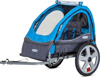 Instep Bike Trailer for Toddlers, Kids, Single and Double Seat, 2-In-1 Canopy Ca