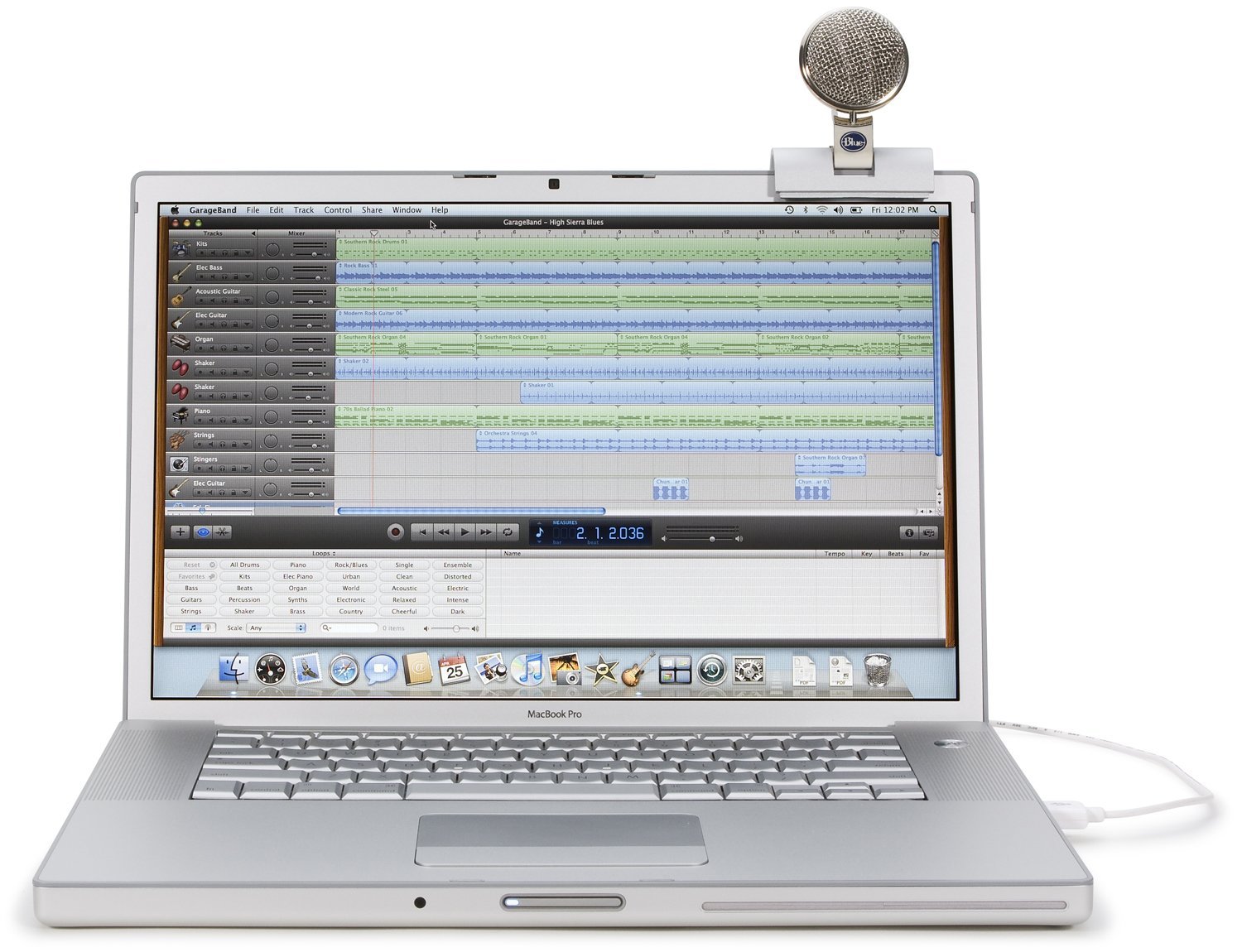 Blue Snowflake USB Microphone Includes cable Professional quality plug and play