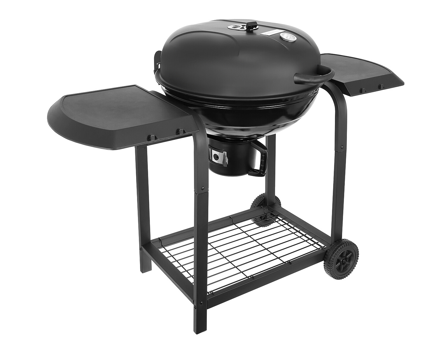  Kugelgrill Gartengrill mit Deckel  Ablagegitter und Rollen für Party Garten Cam