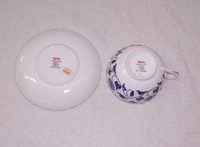 Spode Blue Colonel Gold Cup and Saucer