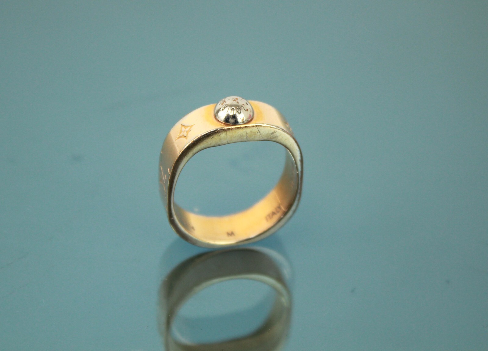 LOUIS VUITTON Nanogram Rose Gold Ring M00214 Accessories US LOUIS VUITTON Nanogram Rose Gold Ring M00214 Accessories US