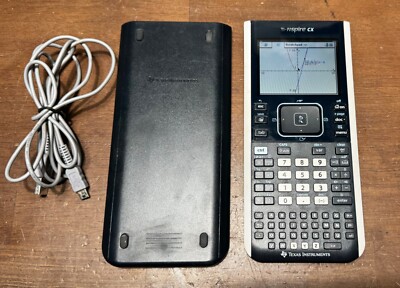 Texas Instruments TI-Nspire CX Calculator Tested NEW Battery W/cover & Cable