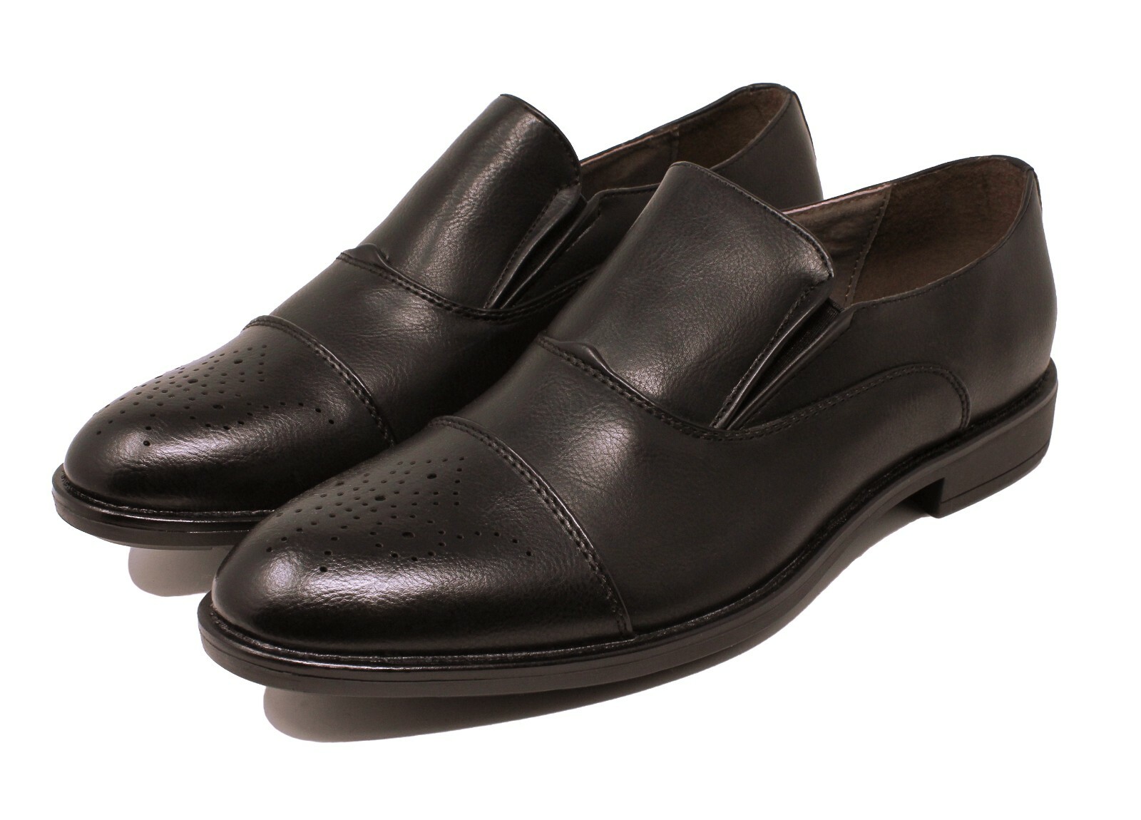 Scarpe uomo classiche marrone senza lacci calzature Derby eleganti cerimonia