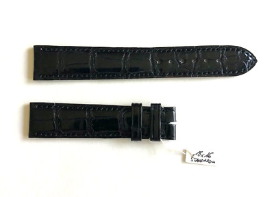 Breguet Watch Band Black Crocodile High Gloss 18mm Lugs x 16mm