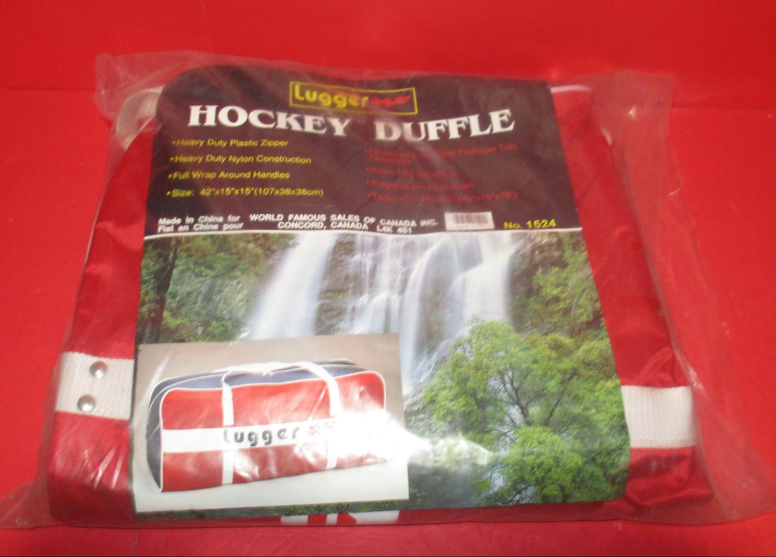 LUGGER Ice Hockey Heavy Duty Nylon Duffle Bag Large 42