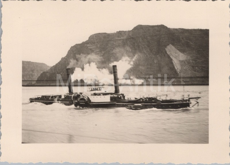 Foto, Pionier Batl. 47, Schaufelraddampfer Auf Dem Rhein 1940 Xt55081