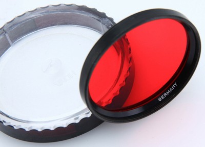 B+W 52E 090 5x 52mm threaded optical glass Red filter w/case  378922