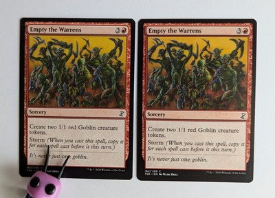 Empty the Warrens X2  NM  Time Spiral: Remastered Magic The Gathering MTG #162