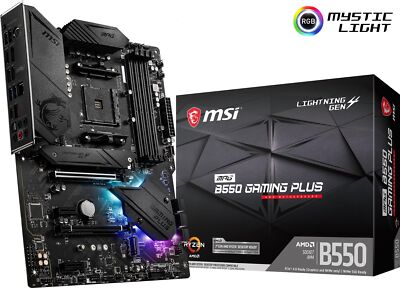 MSI MPG B550 GAMING PLUS AM4 AMD B550 PCIe 4.0 ATX Motherboard