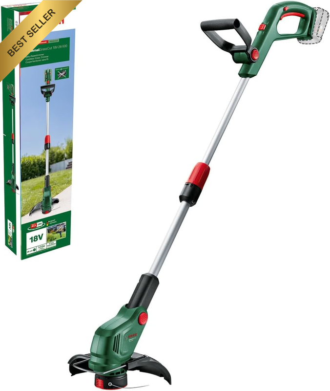 18V Cordless Grass Trimmer 26cm Telescopic Shaft Edger Skin