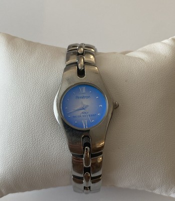 armitron watch now ladies watch mother of pearl face oval shape stainless steel 174488085230