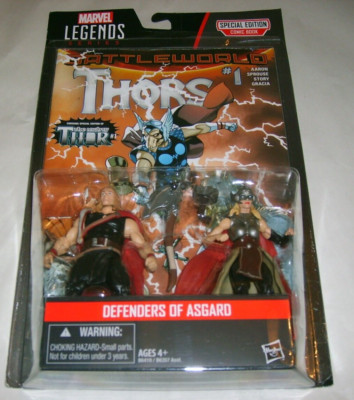 MARVEL LEGENDS DEFENDERS OF ASGARD THOR LADY JANE FOSTER 2 FIGURE COMIC PACK NEW