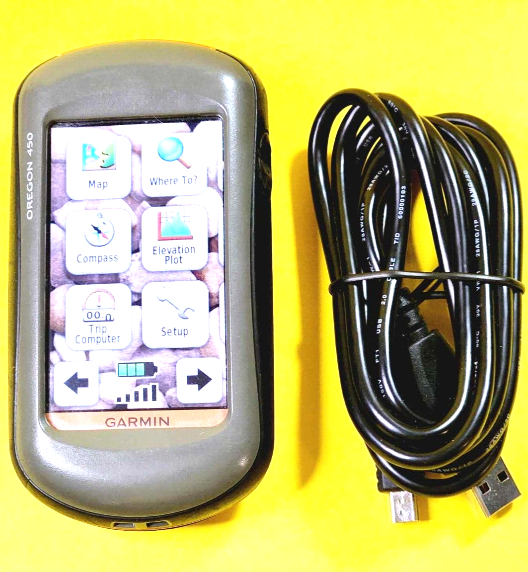 NO BACK* GARMIN OREGON 450 GPS RUGGED TOUCHSCREEN HANDHELD