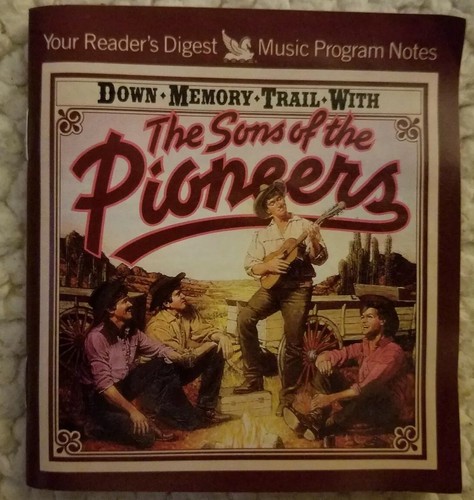 Down Memory Trail With The Sons of the Pioneers set of 4cassettes Readers Digest