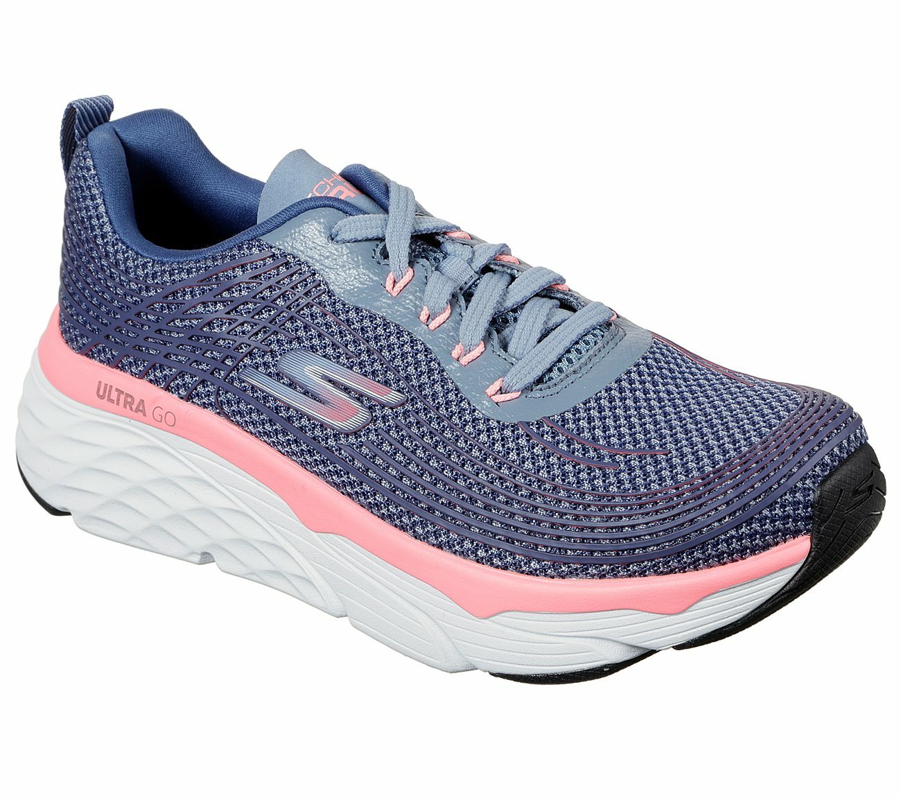 

Skechers Фиолетово-Розовые амортизирующие туфли Женские спортивные туфли из пены с эффектом памяти Soft Comfort 17693, Purple / pink, Skechers Max Cushioning Elite