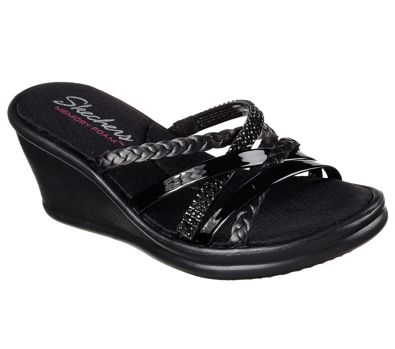 tongs compensées skechers