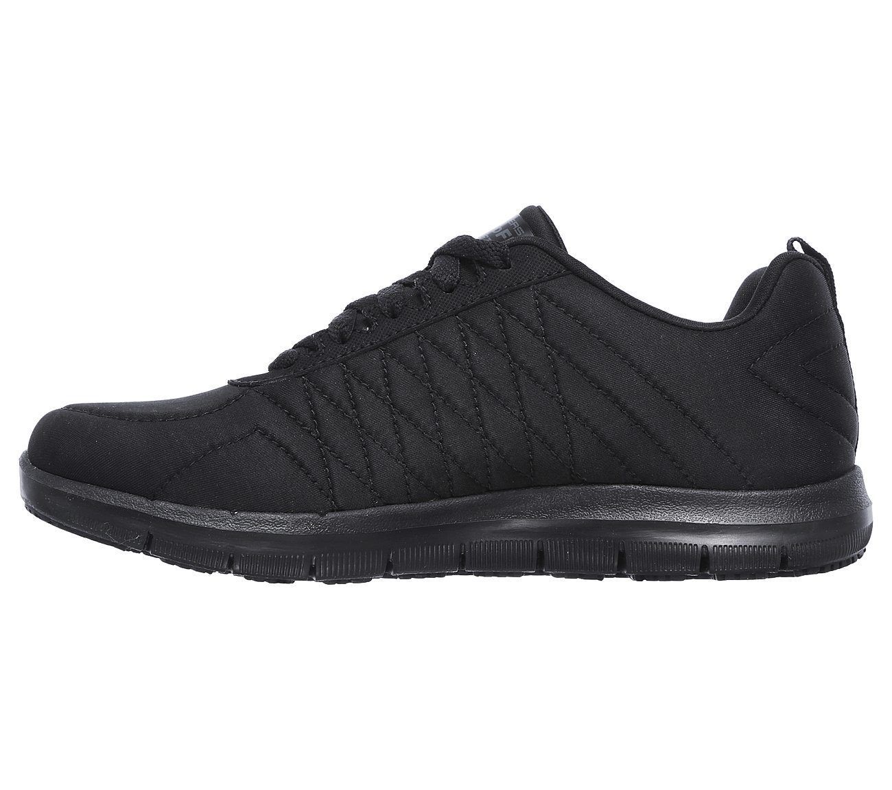 memory foam black work shoes