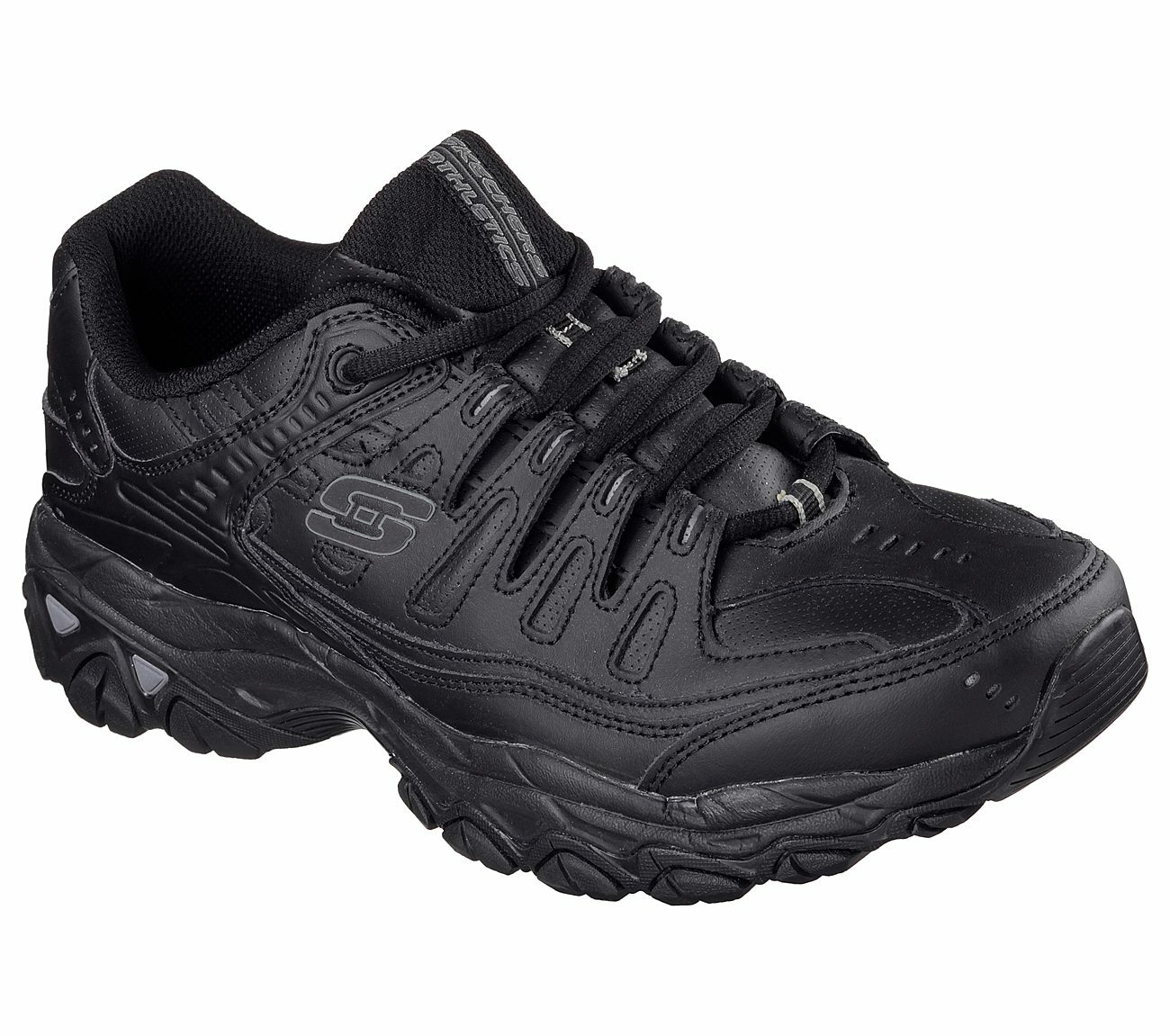 

Skechers Широкие черные мужские кроссовки из пены с эффектом памяти Sport Train Comfort 50127, Черный, lace up athletic sporty training sneaker