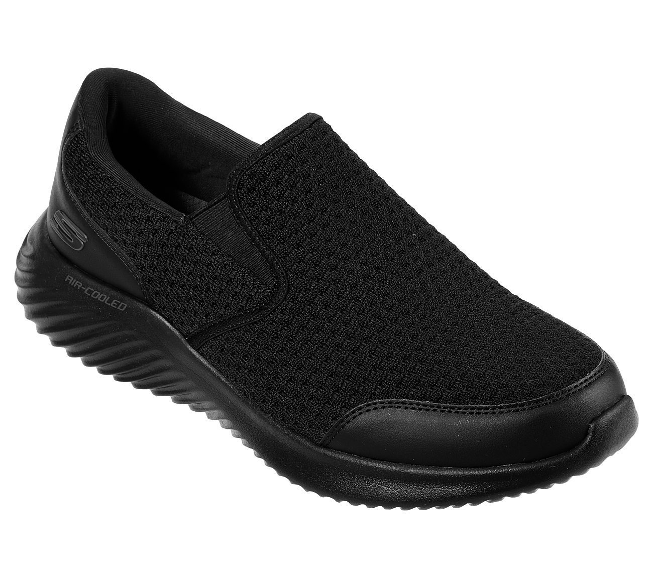 

Черные кроссовки Skechers Men Memory Foam Comfort Slip On Casual Mesh Sport Walk 52507, Черный, slip on sporty comfort