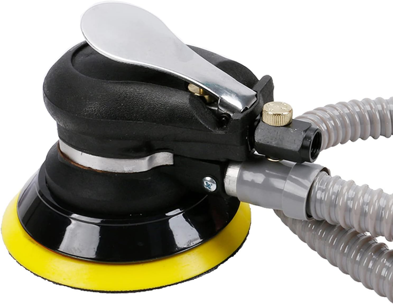 5-Inch Self-Vacuuming Air Random Orbit Sander,Dual Action Palm Sander with Hose
