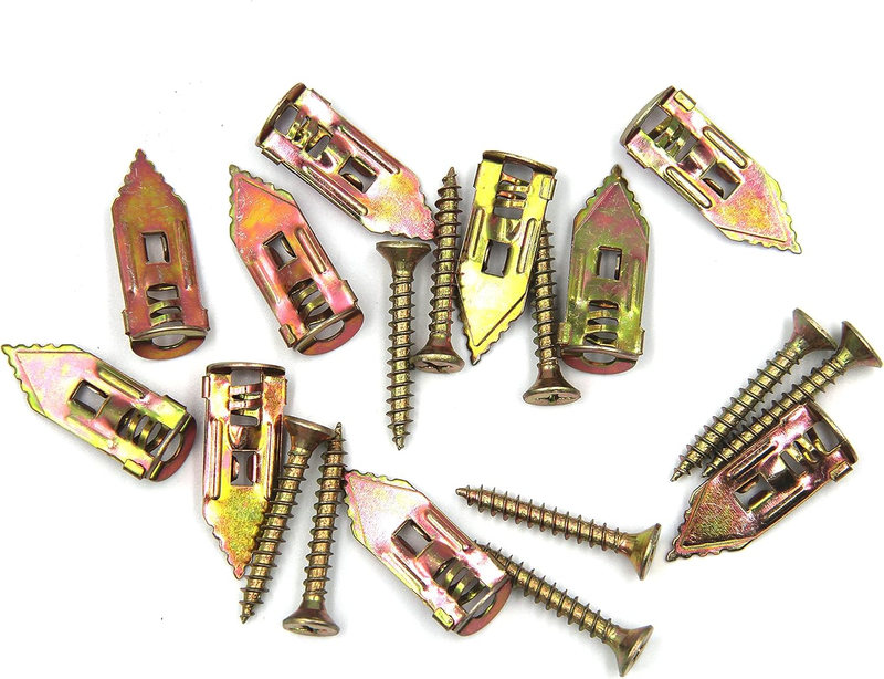 140pcs 12x30mm Self Drilling Drywall Anchors with Screws Kit, No Drill or Holes