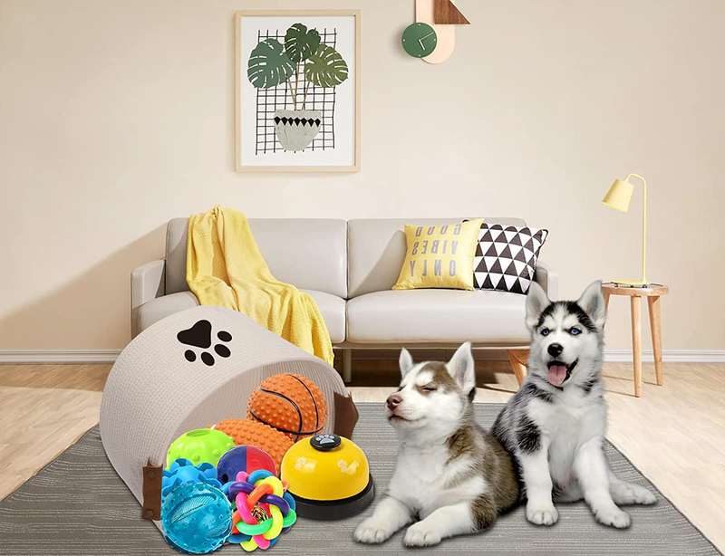 Dog Toy Bin Pet Cat Toy Box Baskets in Large Suff Storage - Perfect for Collectn