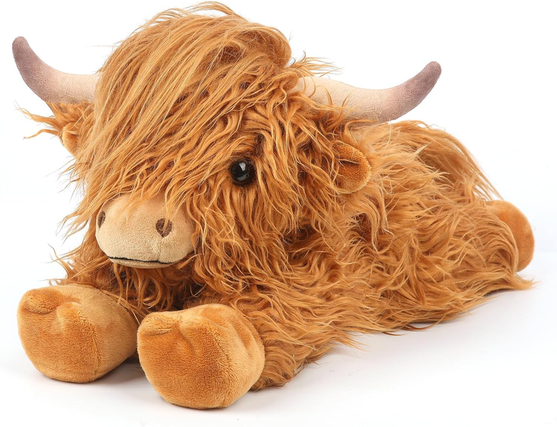 Highland Cow Stuffed Animals, Microwavable Stuffed Animals Heating Pad for Cramp