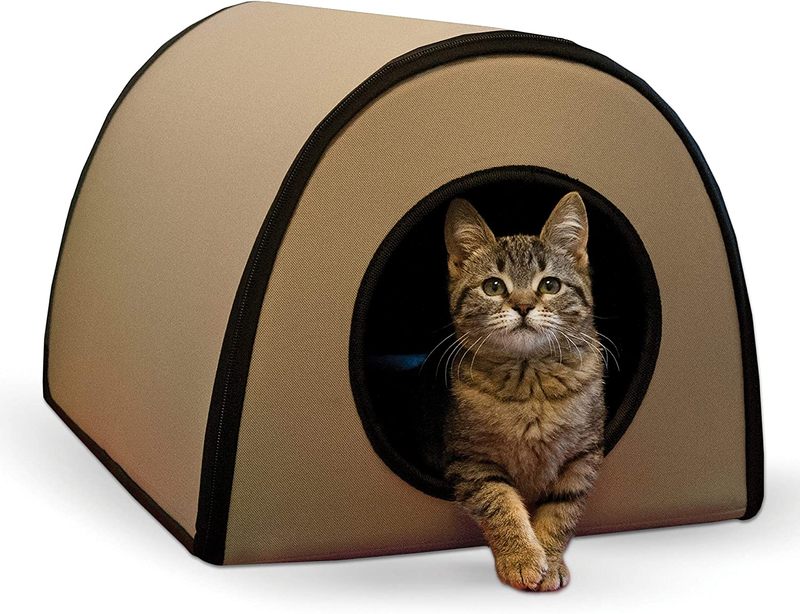 K&H Pet Products Thermo Mod Kitty Shelter Waterproof Outdoor Heated Cat House 21