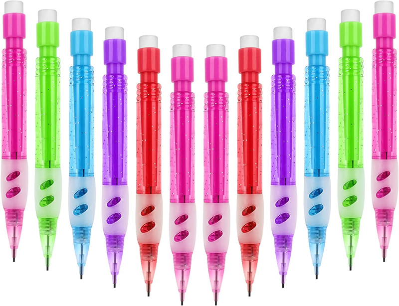 Cobee&reg; 12 Pcs Mini Mechanical Pencils 0.7 Mm Automatic Pencils with Erasers